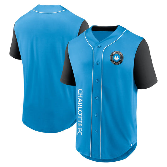 Charlotte FC Fanatics Balance Fashion Baseball Shirt - Blue