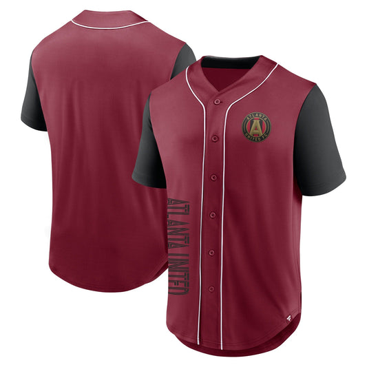 Atlanta United FC Fanatics Balance Fashion Baseball Shirt - Red