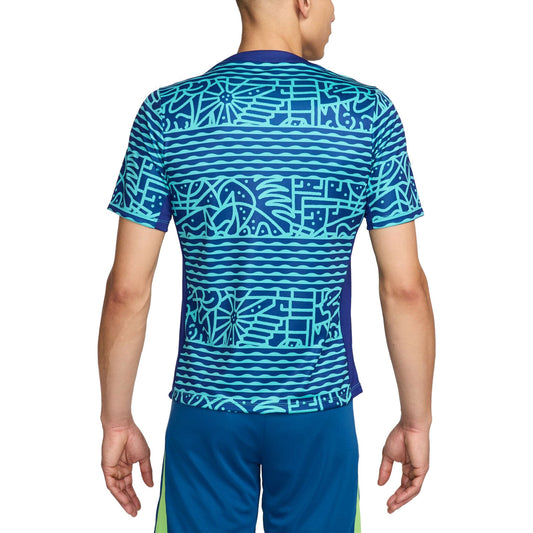 Brazil National Team 2024 Academy Pro Pre-Match Top - Blue
