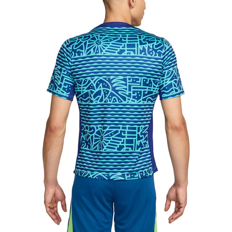 Brazil National Team 2024 Academy Pro Pre-Match Top - Blue