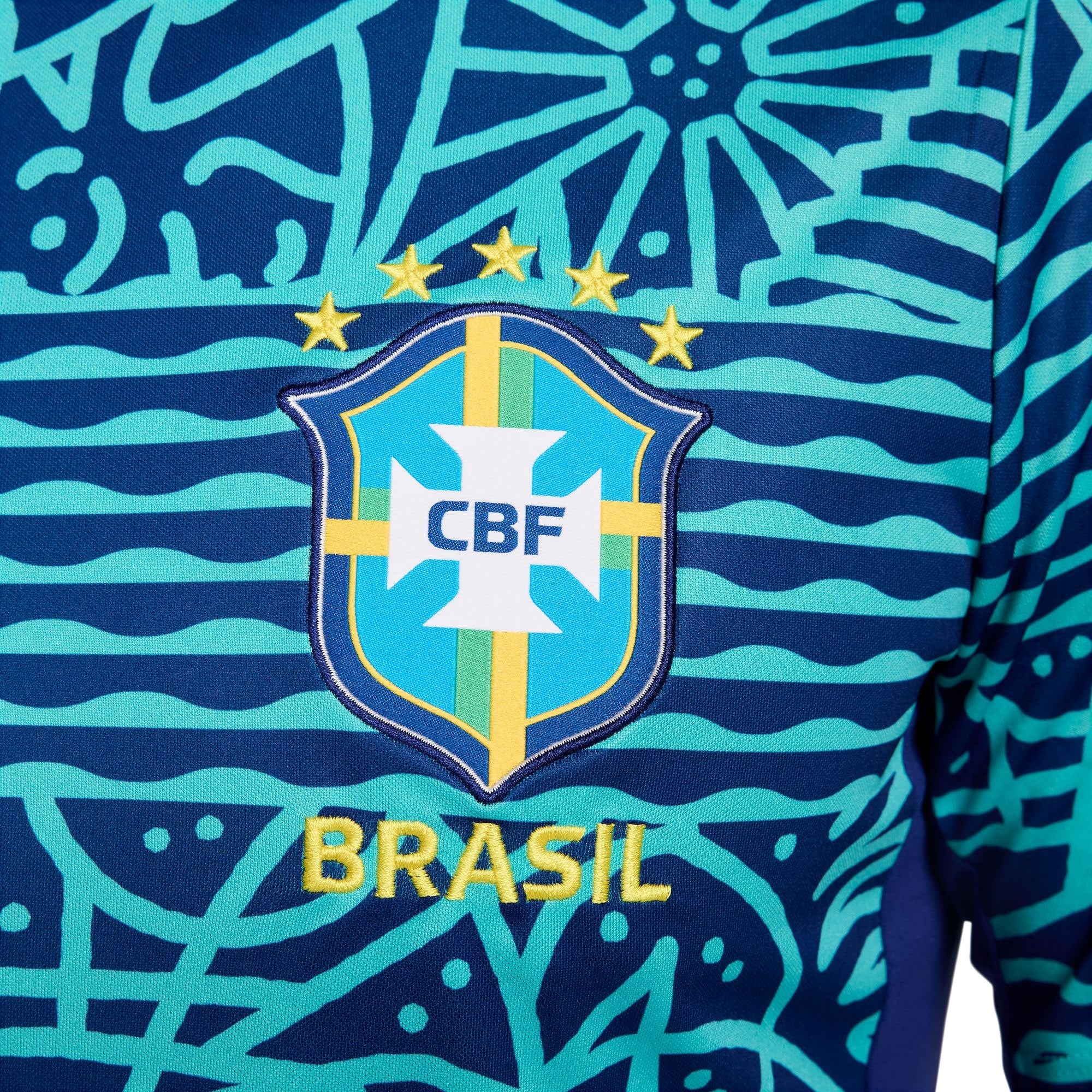 Brazil National Team 2024 Academy Pro Pre-Match Top - Blue