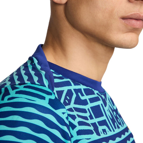 Brazil National Team 2024 Academy Pro Pre-Match Top - Blue