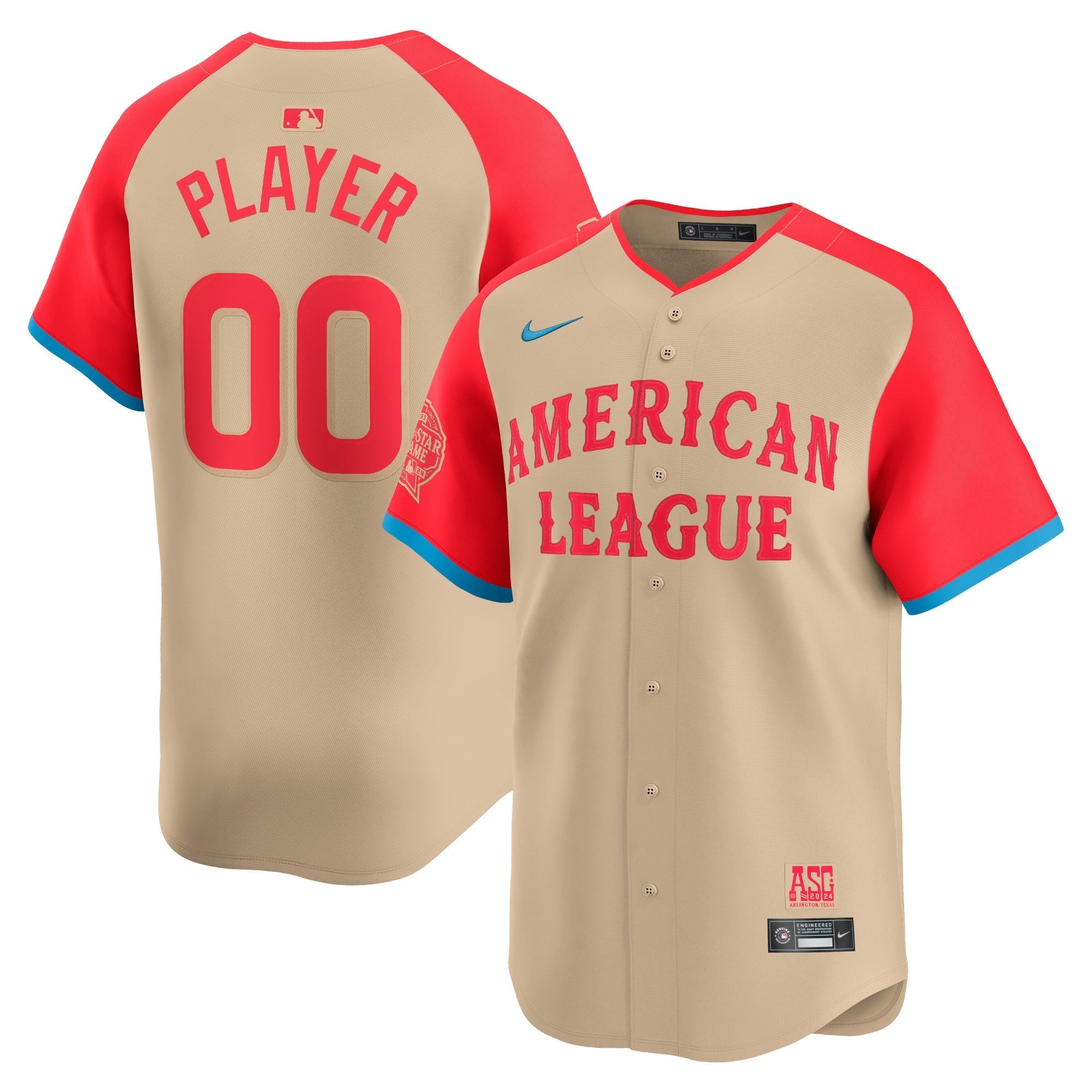 American League 2024 MLB All-Star Game Limited Pick-A-Player Custom Shirt - Cream