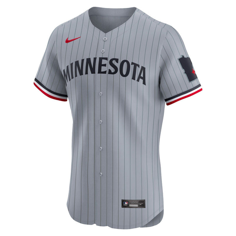 Minnesota Twins Nike Road 2024 Jackie Robinson Day Elite Jersey - Gray