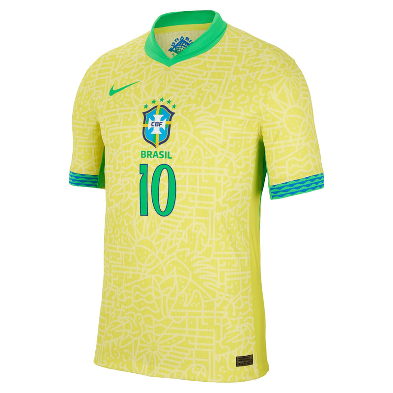 Neymar Jr. Brazil National Team Nike 2024 Home Match Player Jersey – Yellow