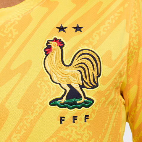 France National Team 2024 Goalkeeper Stadium Long Sleeve Shirt - Yellow