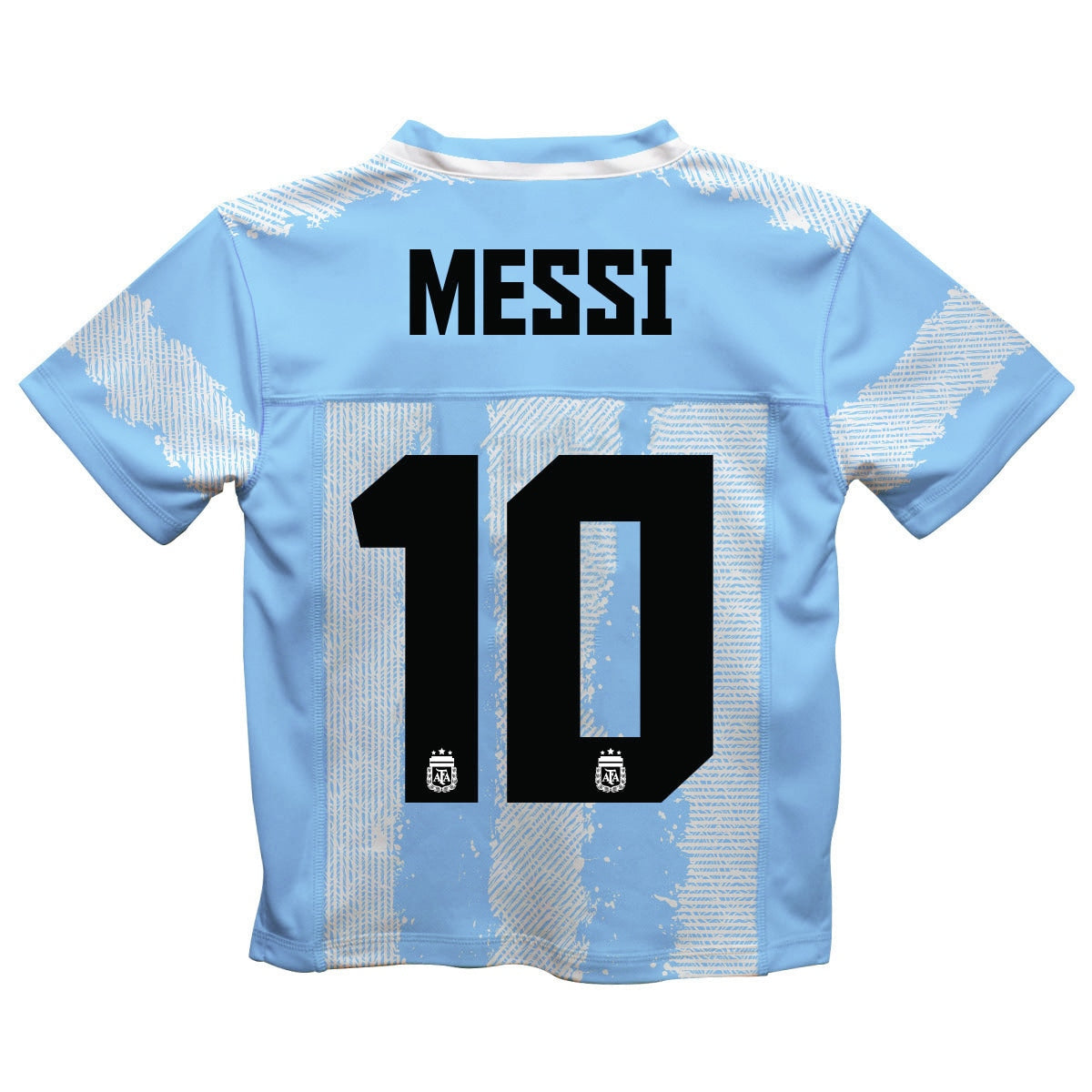 Lionel Messi Argentina National Team Vive La Fete Football Shirt - Light Blue