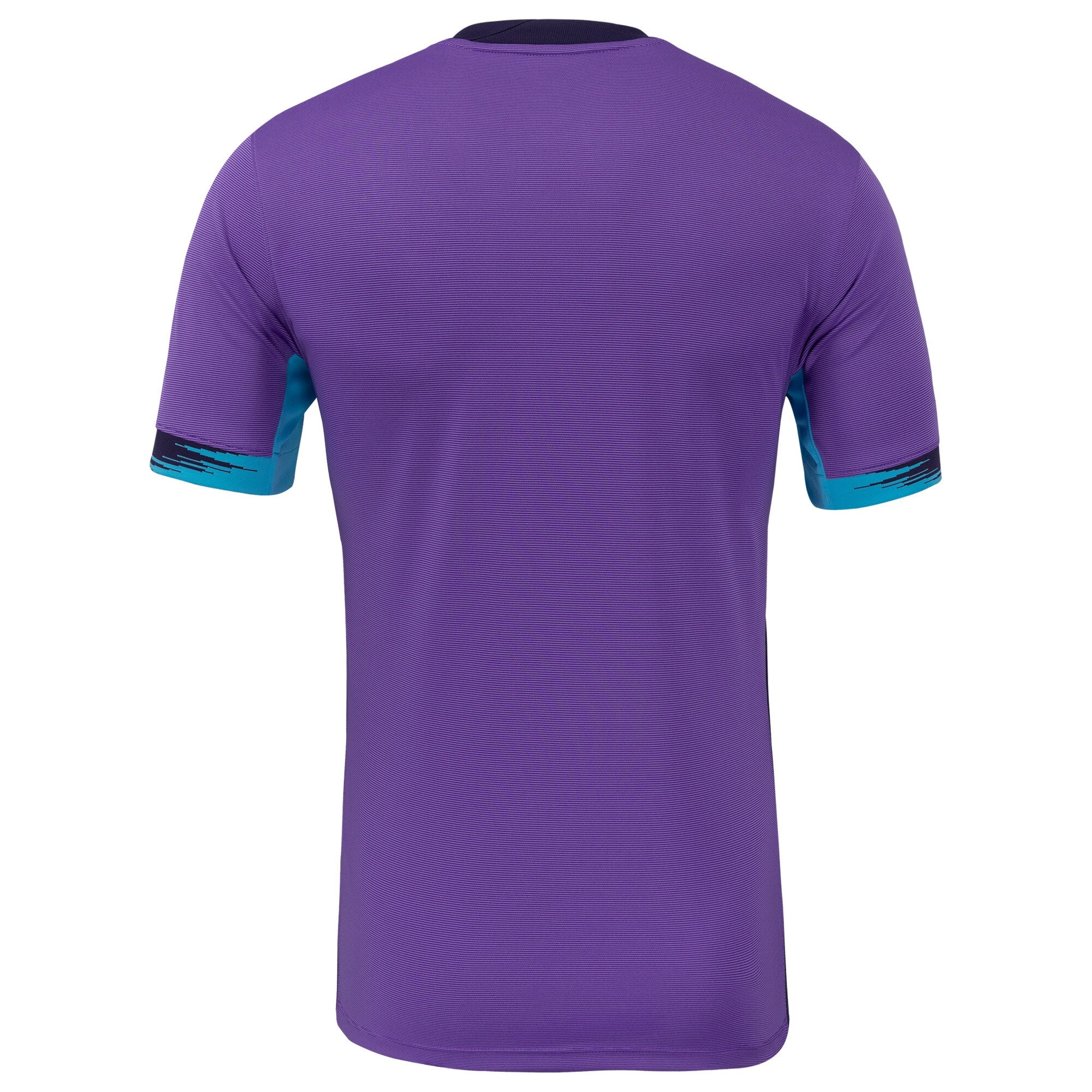 Back view of Nike Orlando Pride 2025 custom jersey in purple with blue sleeve accents