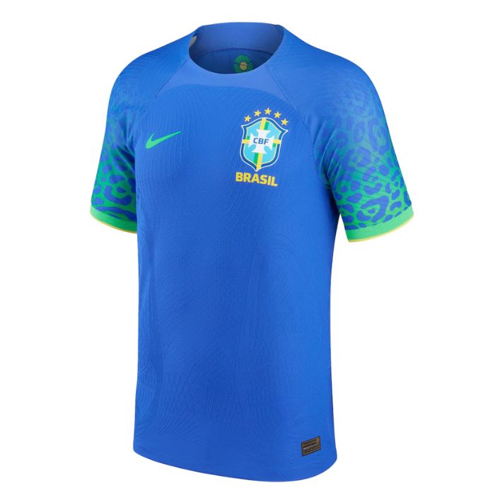 Brazil National Team Unisex Shirt   Away Custom Jersey - Blue