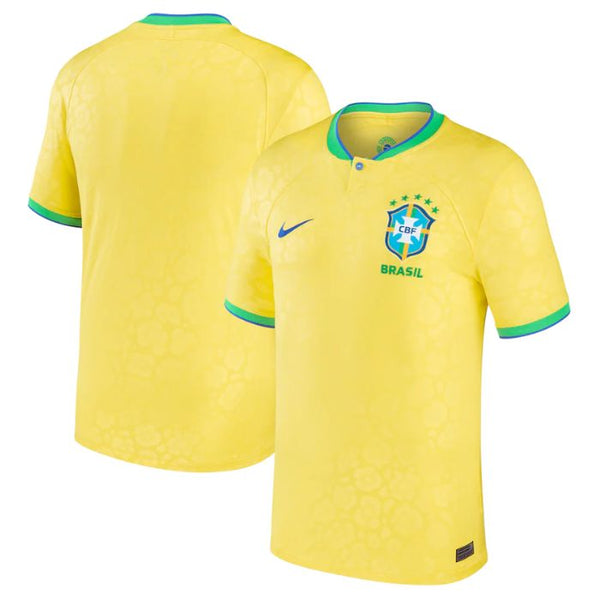 Brazil National Team Unisex Shirt 202223 Home Custom Jersey - Yellow