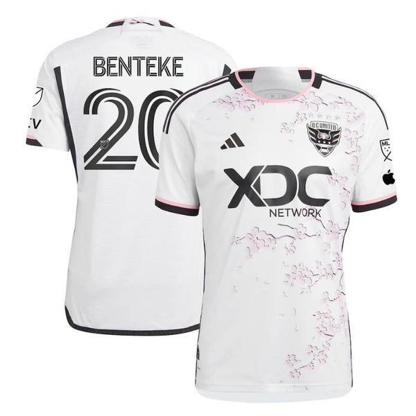 D.C. United Christian Benteke Unisex Shirt White 202324 Player Jersey