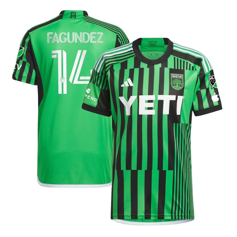 Diego Fagundez Austin FC Unisex Shirt 2023 Las Voces Kit Player Jersey - Green