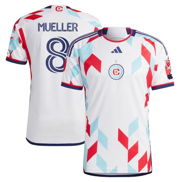 Men's Chicago Fire Chris Mueller White 2023 A Kit For All  Player Jersey