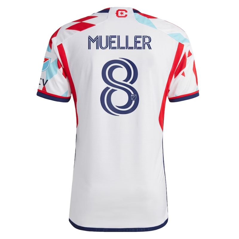 Men's Chicago Fire Chris Mueller White 2023 A Kit For All  Player Jersey