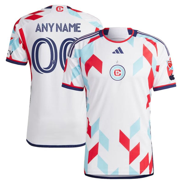 Men's Chicago Fire White 2023 A Kit For All  Custom Jersey