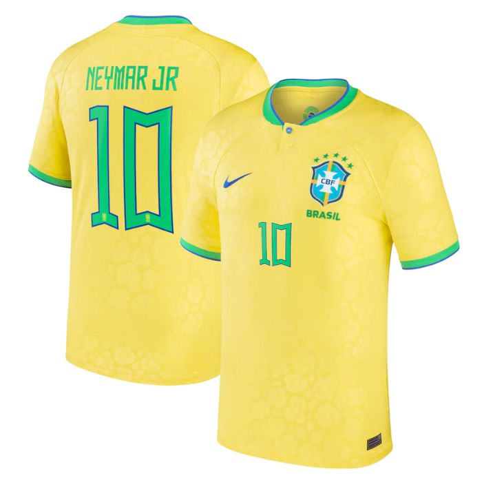 Neymar Jr. Brazil National Team Unisex Shirt 202223 Home Player Jersey - Yellow