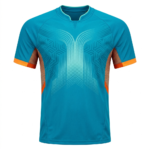 Soccer Intl™ Men's Cataratas Turquoise Soccer Jersey - Orange Energy Technical Performance Shirt