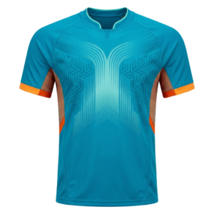 Soccer Intl™ Men's Cataratas Turquoise Soccer Jersey - Orange Energy Technical Performance Shirt